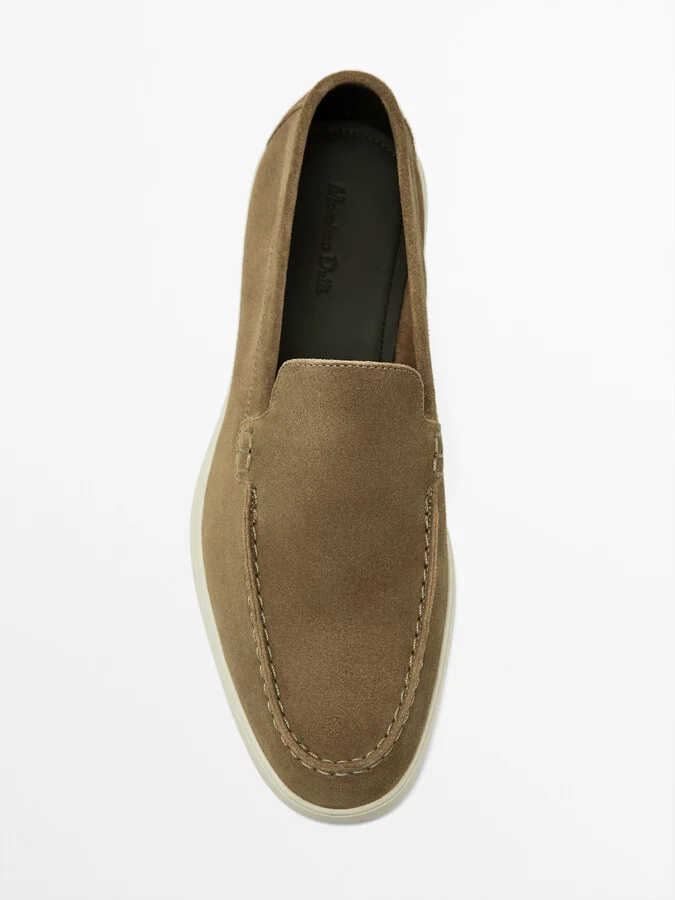 Split Suede Leather Loafers - Image 5