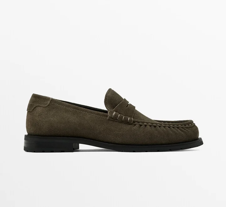 Split Suede Leather Loafers - Image 2
