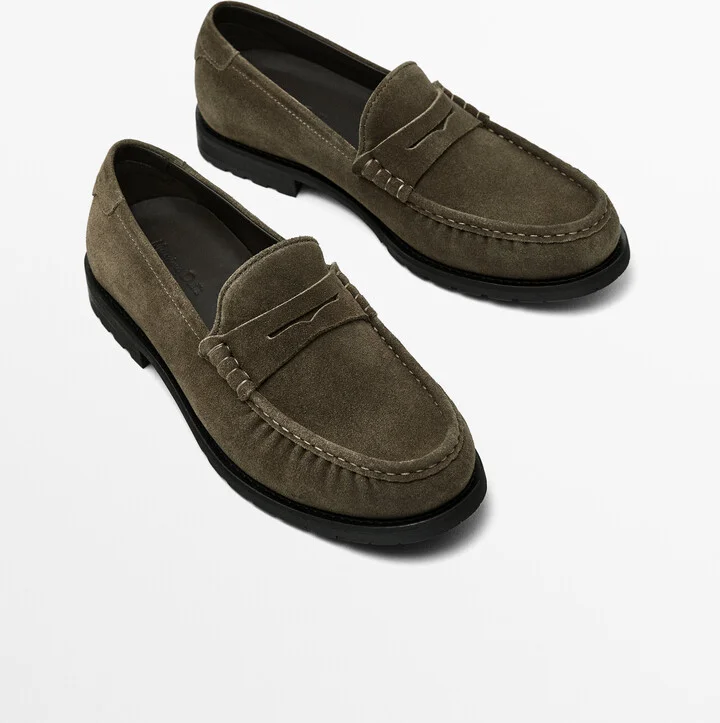 Split Suede Leather Loafers - Image 3