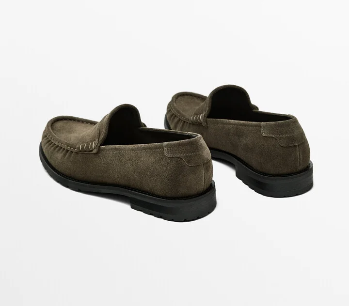 Split Suede Leather Loafers - Image 4