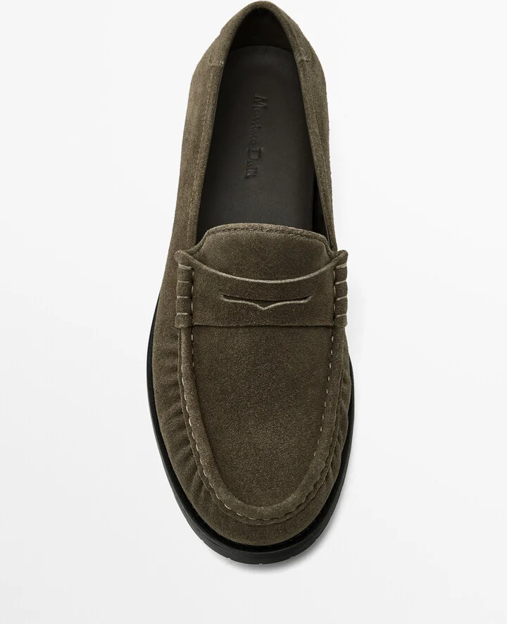 Split Suede Leather Loafers - Image 5