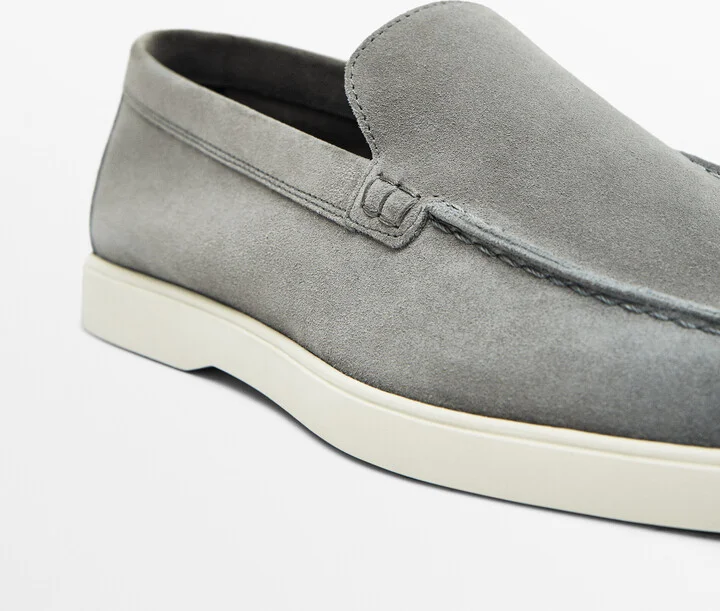 Split Suede Leather Loafers - Image 4
