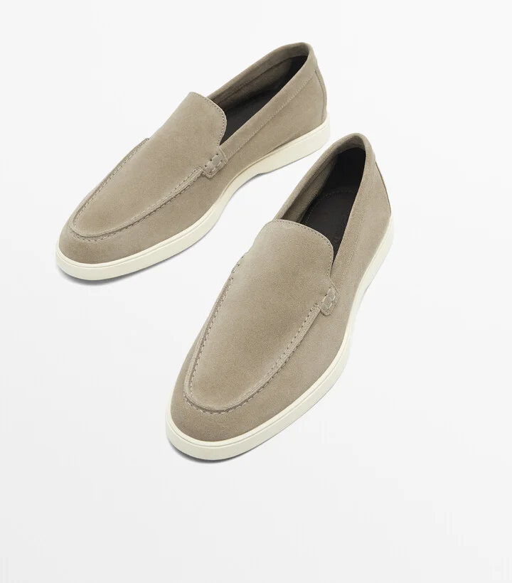 Split Suede Leather Loafers - Image 3