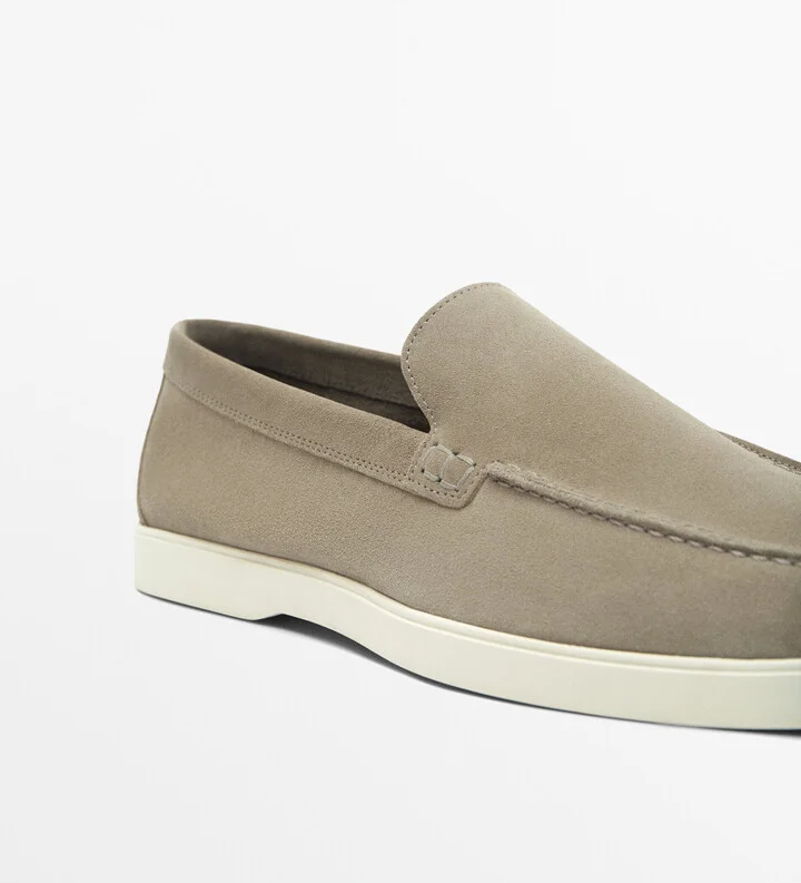 Split Suede Leather Loafers - Image 4