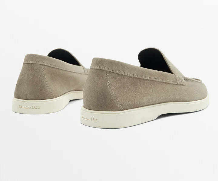 Split Suede Leather Loafers - Image 5
