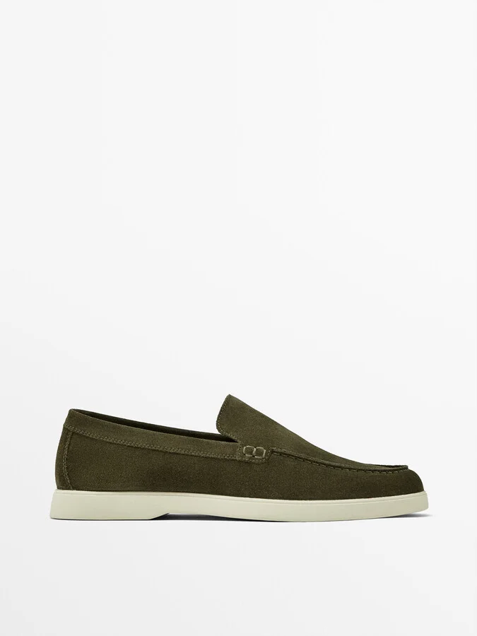 Split Suede Leather Loafers