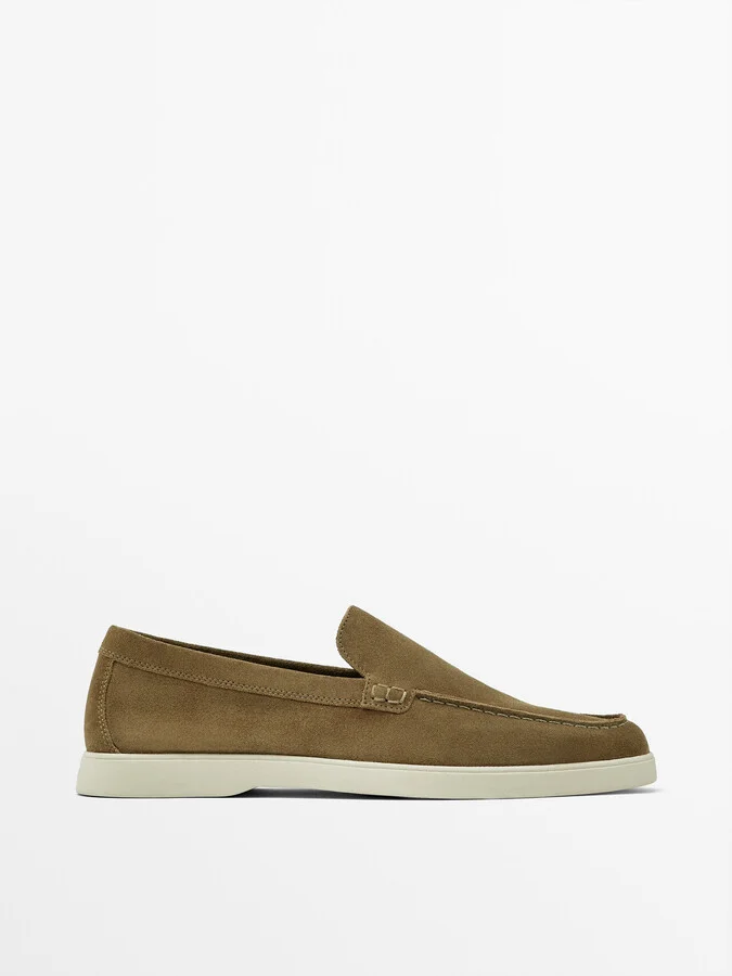 Split Suede Leather Loafers