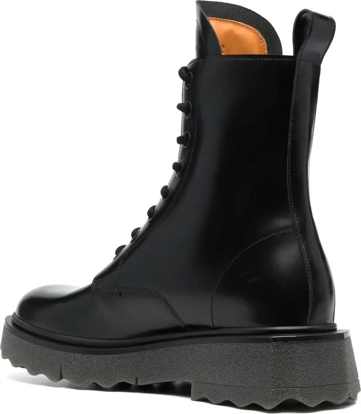 Sponge-Sole Leather Combat Boots - Image 3