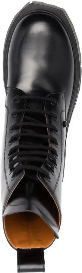 Sponge-Sole Leather Combat Boots - Image 4