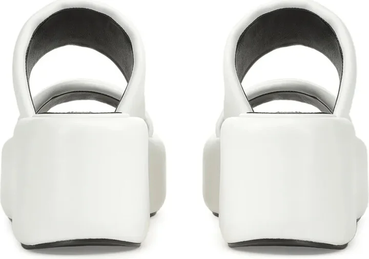 Spongy leather wedge sandals - Image 3