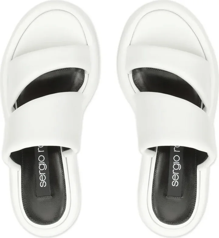 Spongy leather wedge sandals - Image 4