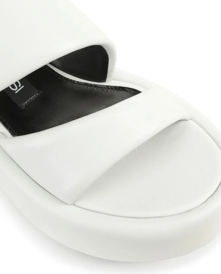Spongy leather wedge sandals - Image 5