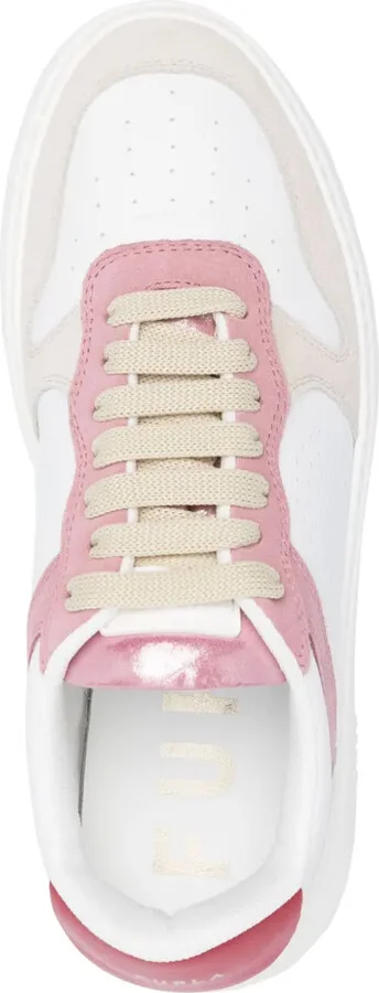 Sport colour-block leather sneakers - Image 4