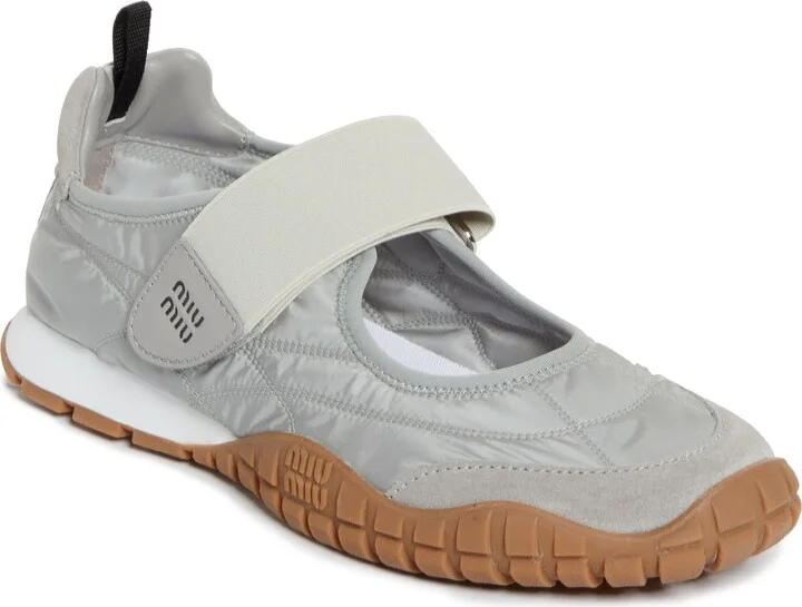 Sport Quilted Nylon Mary Jane Sneaker
