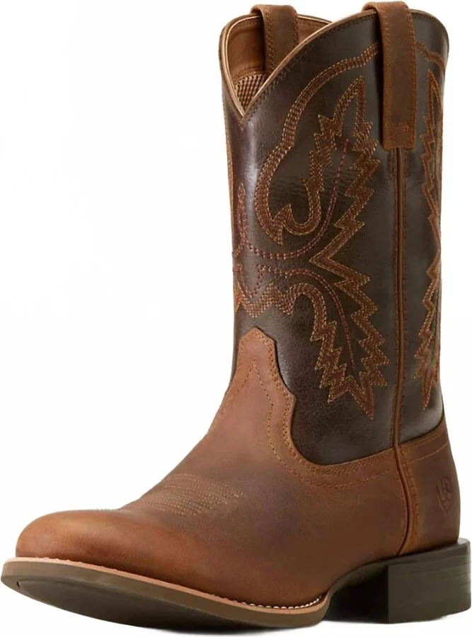 Sport Round Toe Boot In Sorrel/brown