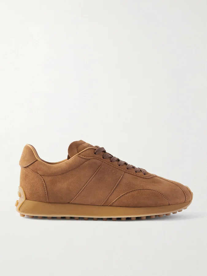 Sportivo Active Rubber-Trimmed Suede Sneakers