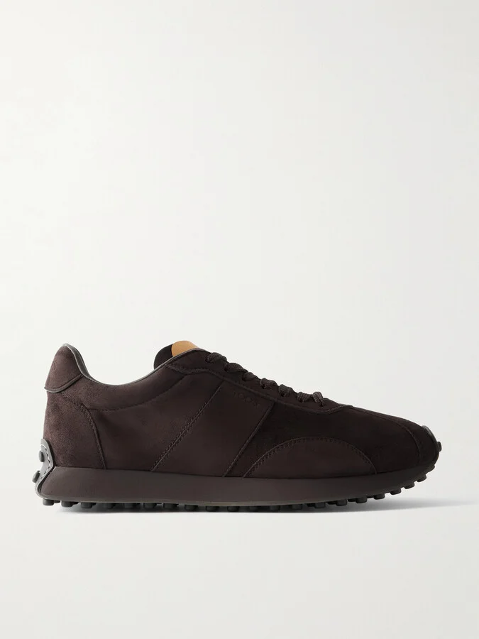 Sportivo Active Rubber-Trimmed Suede Sneakers