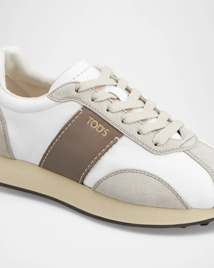 Sportivo Mixed Leather Trainer Sneakers - Image 4