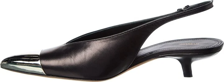 Sportmax Liuti Leather Slingback Pump - Image 2