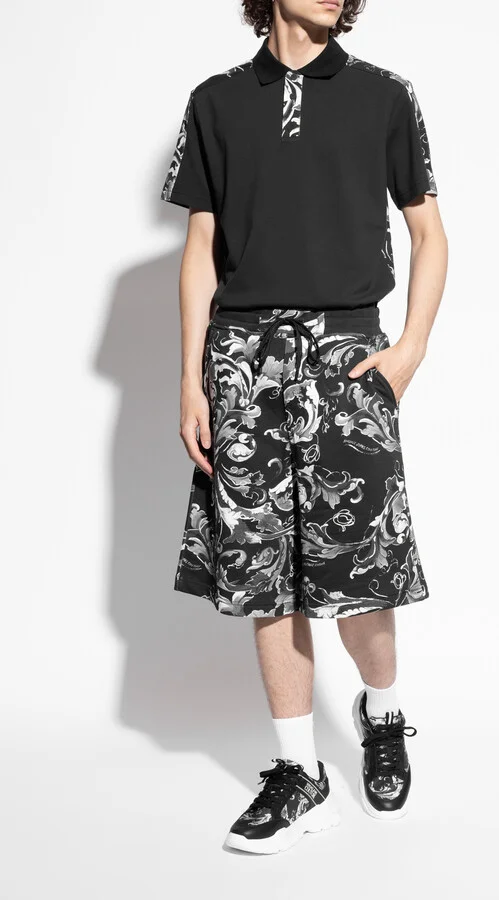 Sports Shoes With 'Barocco' Print, , - Black - Image 2