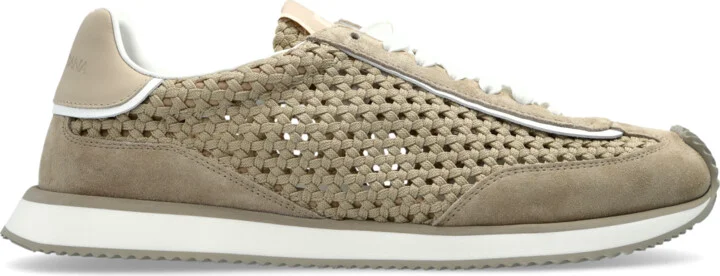 Sports Shoes With Logo, , - Beige