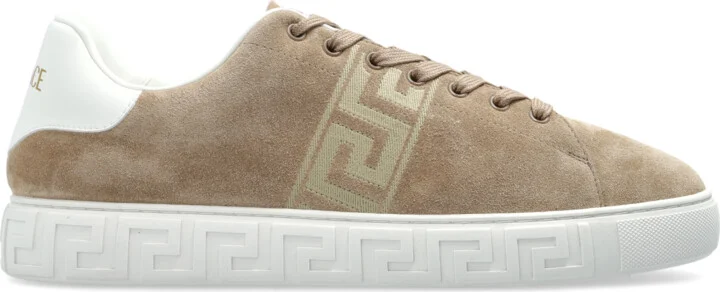 Sports Shoes With Logo, , - Beige