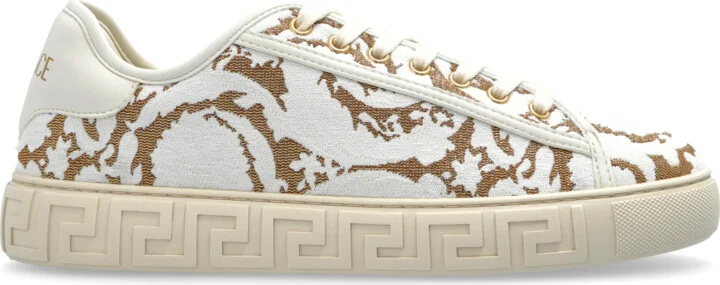 Sports Shoes With Lurex Thread, , - Cream