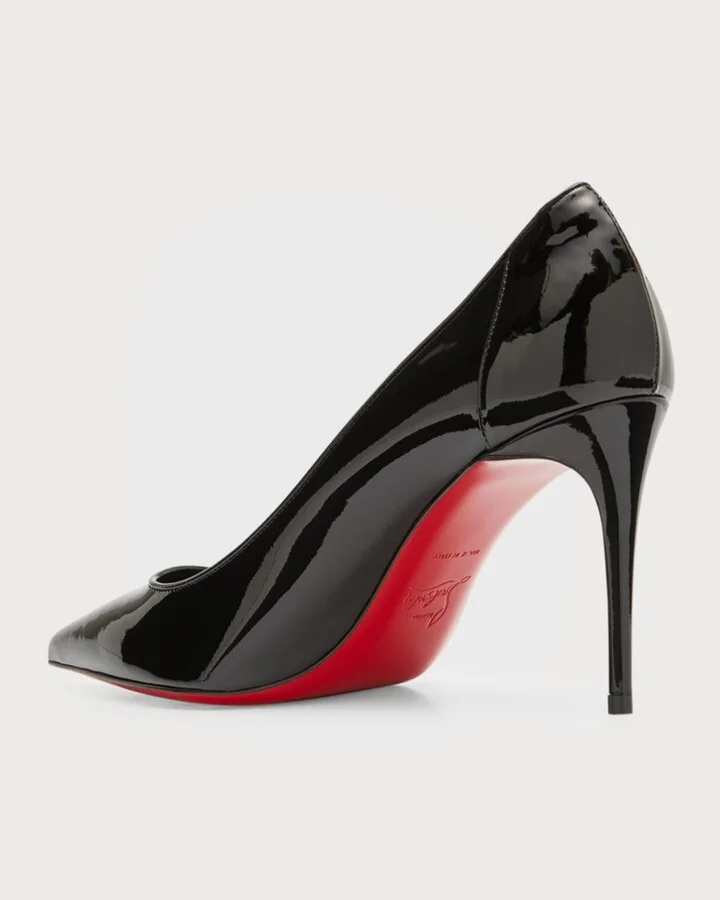 Sporty Kate 85mm Patent Soft Lining Red Sole Pumps - Image 2