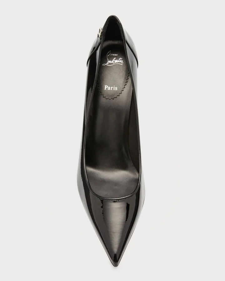 Sporty Kate 85mm Patent Soft Lining Red Sole Pumps - Image 3