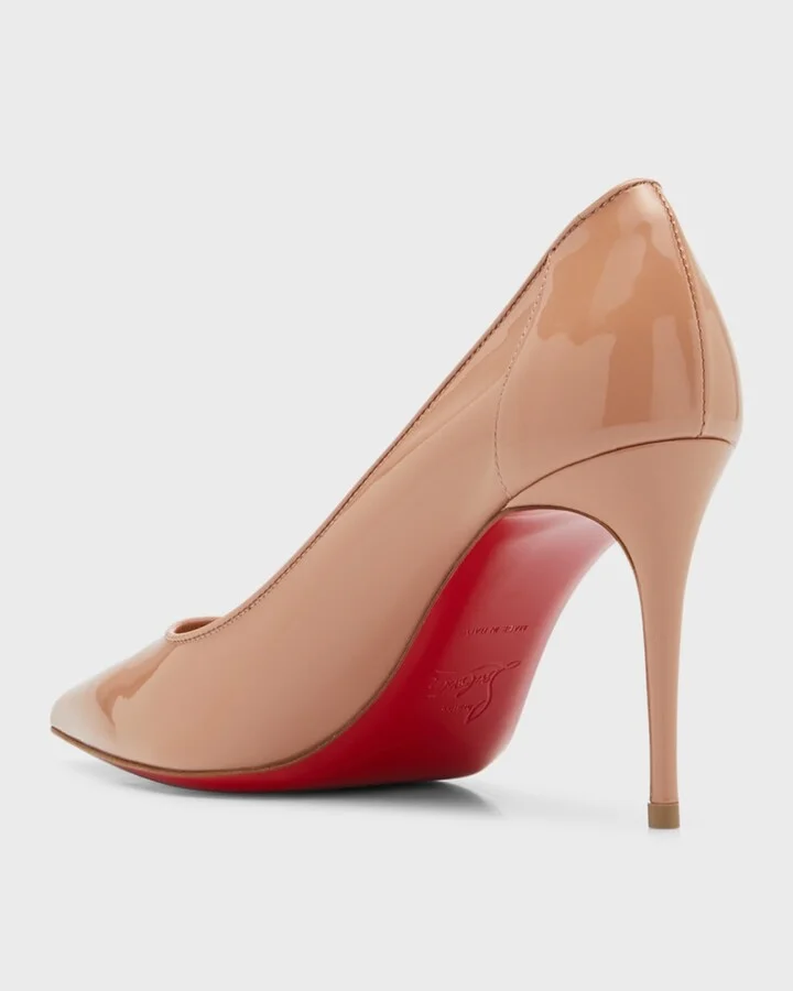 Sporty Kate 85mm Patent Soft Lining Red Sole Pumps - Image 6