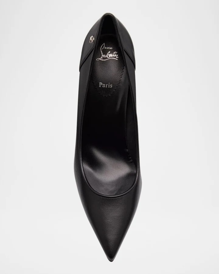Sporty Kate Leather Red Sole Pumps - Image 2