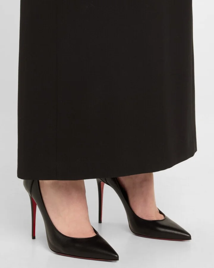 Sporty Kate Leather Red Sole Pumps - Image 4