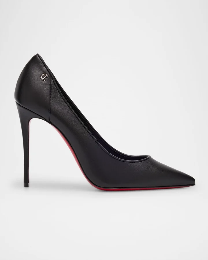 Sporty Kate Leather Red Sole Pumps