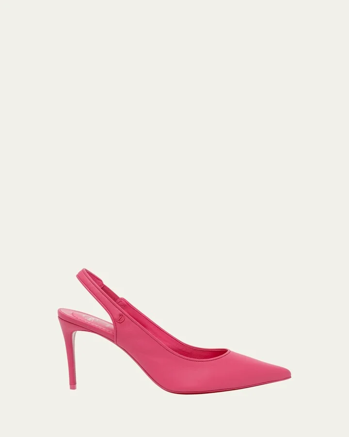 Sporty Kate Leather Red Sole Slingback Pumps