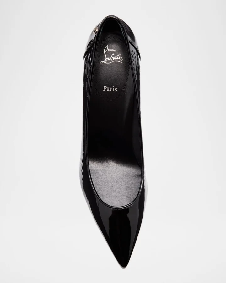 Sporty Kate Patent Red Sole Pumps - Image 7
