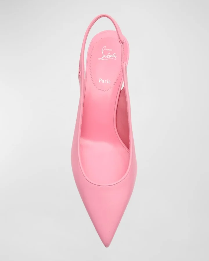 Sporty Kate Red Sole Slingback Pumps - Image 11