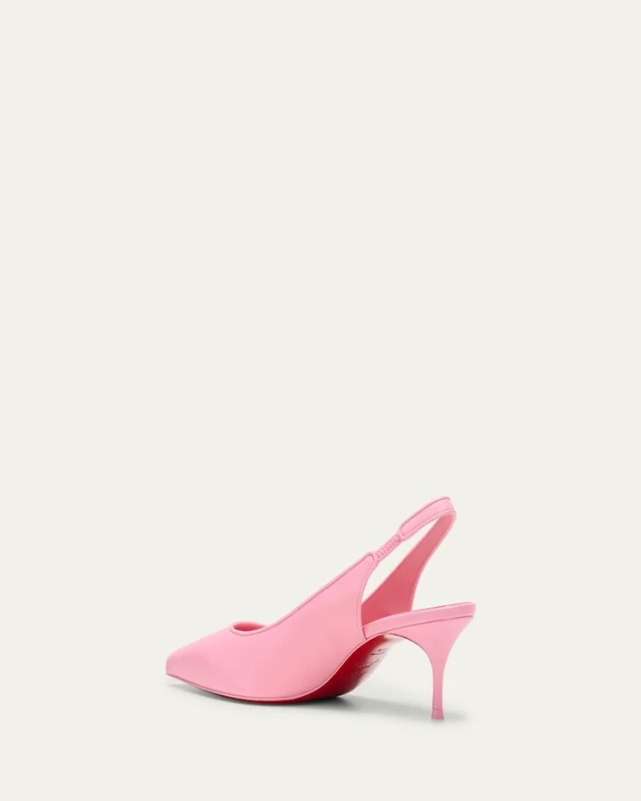 Sporty Kate Red Sole Slingback Pumps - Image 3