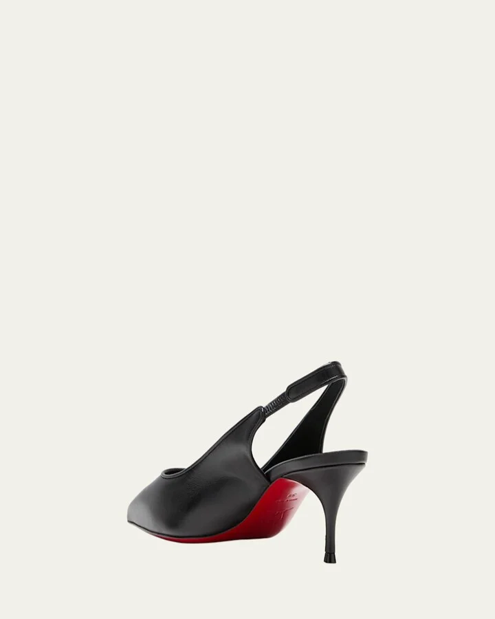 Sporty Kate Red Sole Slingback Pumps - Image 9