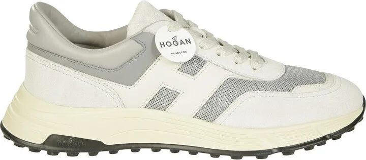 Sporty Light Beige Sneakers With Suede
