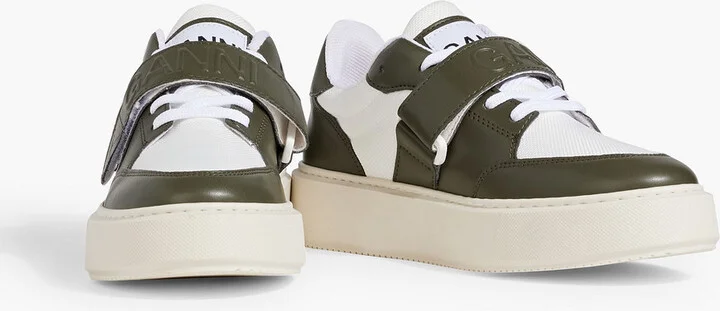 Sporty Mix Cupsole mesh and faux leather sneakers - Image 2