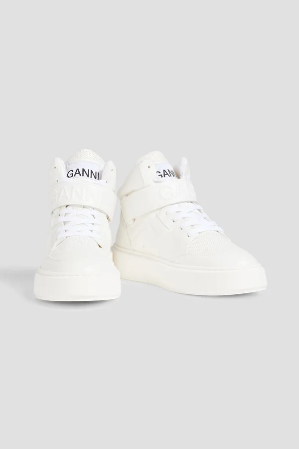 Sporty Mix perforated high-top sneakers - Image 2