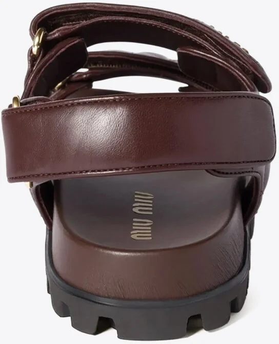 Sporty Quilted Leather Sandals - Image 2