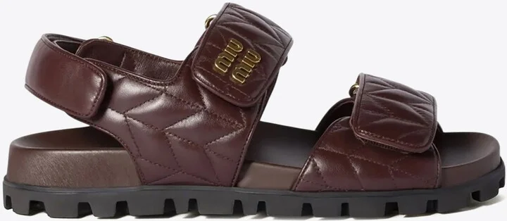 Sporty Quilted Leather Sandals