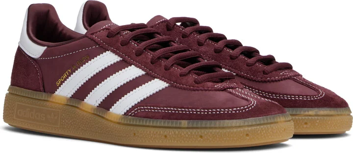 Sporty & Rich Burgundy adidas Originals Edition Handball Spezial Sneakers - Image 4