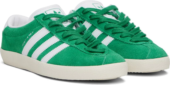 Sporty & Rich Green adidas Originals Edition Blanc Sneakers - Image 4