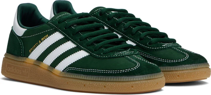Sporty & Rich Green adidas Originals Edition Handball Spezial Sneakers - Image 4