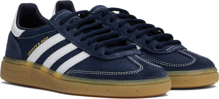 Sporty & Rich Navy adidas Originals Edition Handball Spezial Sneakers - Image 4