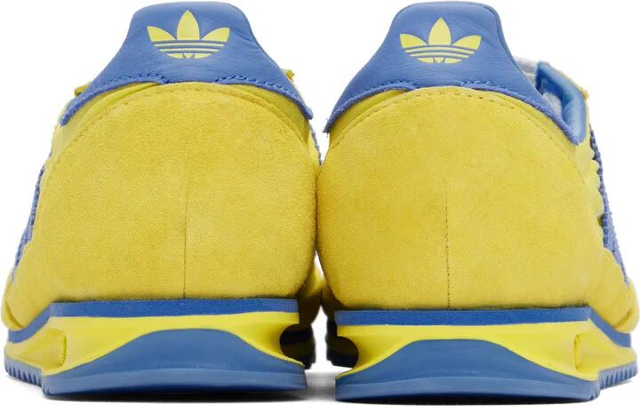 Sporty & Rich Yellow & Blue adidas Originals Edition SL72 Sneakers - Image 2