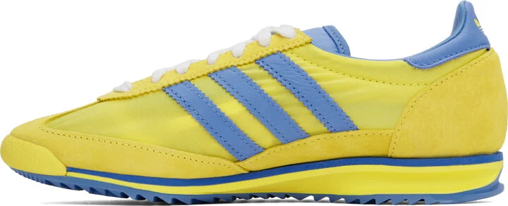 Sporty & Rich Yellow & Blue adidas Originals Edition SL72 Sneakers - Image 3