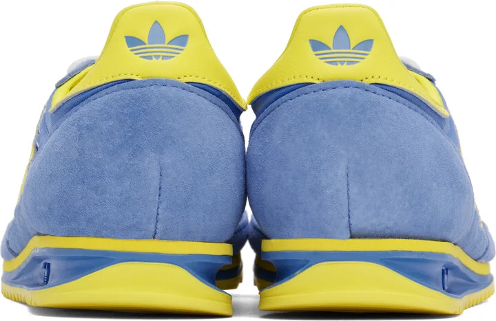 Sporty & Rich Yellow & Blue adidas Originals Edition SL72 Sneakers - Image 2